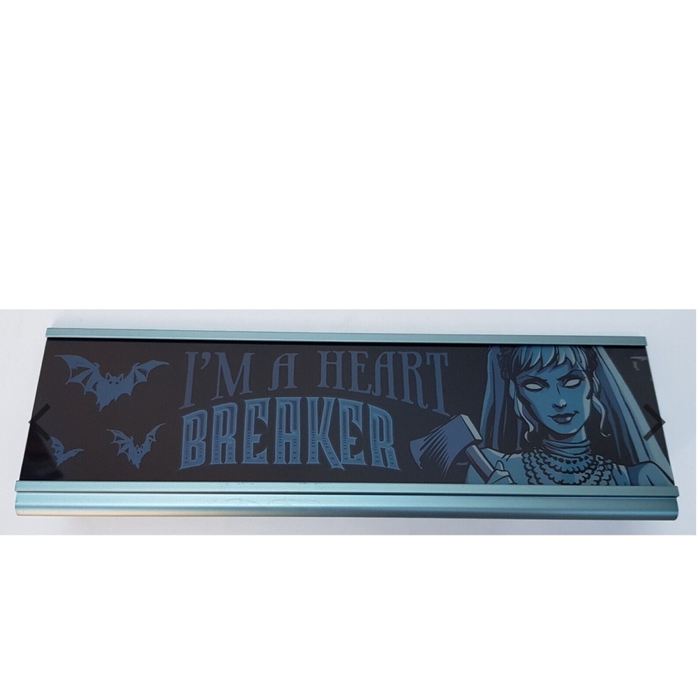 Disney Haunted Mansion “I'm a Heart Breaker” Desk Nameplate NEW